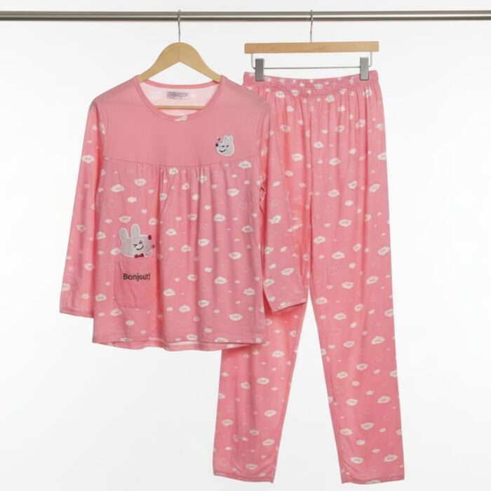 Printed Pajama Set - Pink