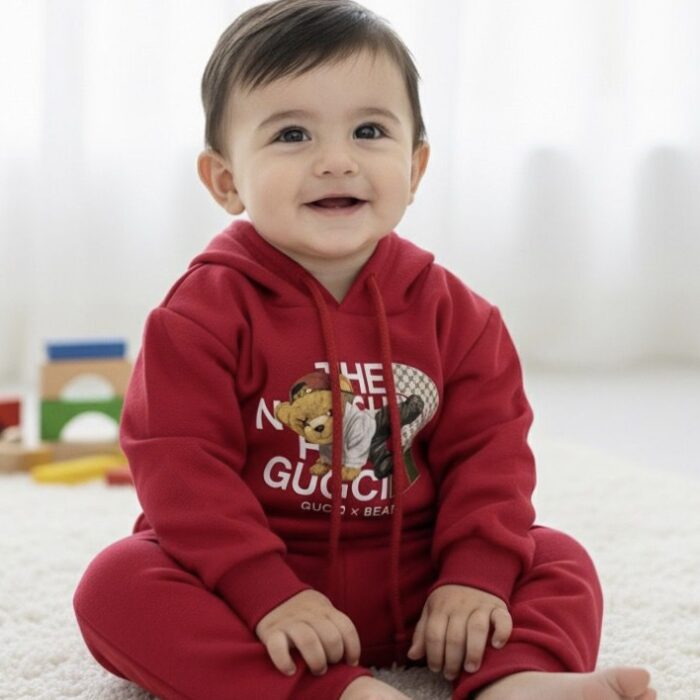 Boys Fleece Hoodie Pajama Set - Red