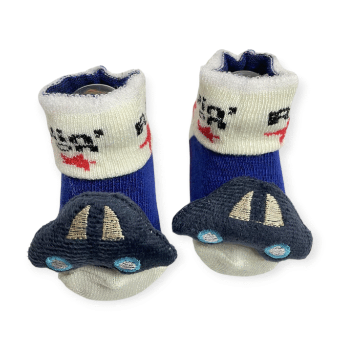 Baby Bear Booties Socks - Blue