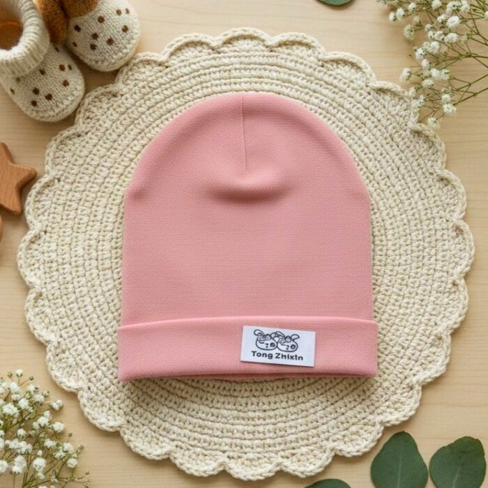 Velvet Baby Cap - Tea Pink