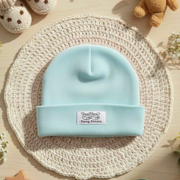 Velvet Baby Cap - Sky Blue