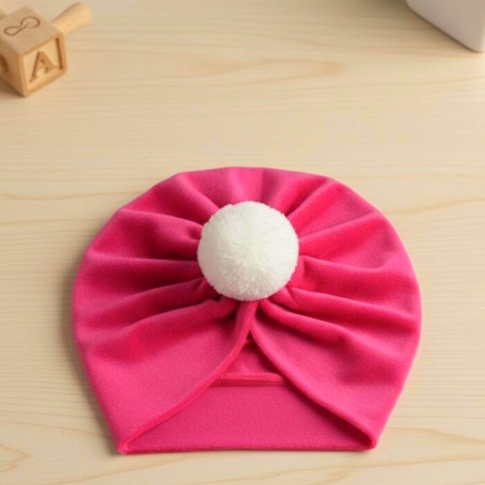 Velvet Turban Cap - Shocking Pink