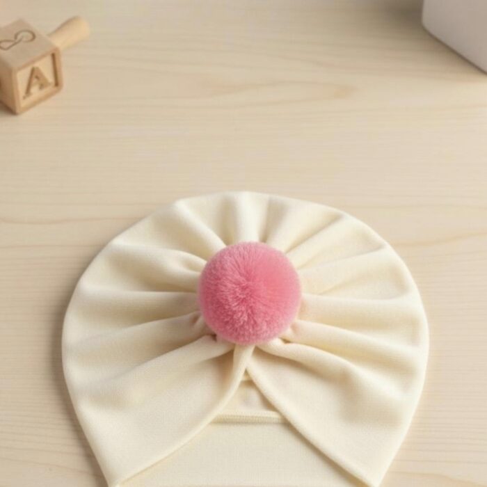 Velvet Turban Cap - Cream