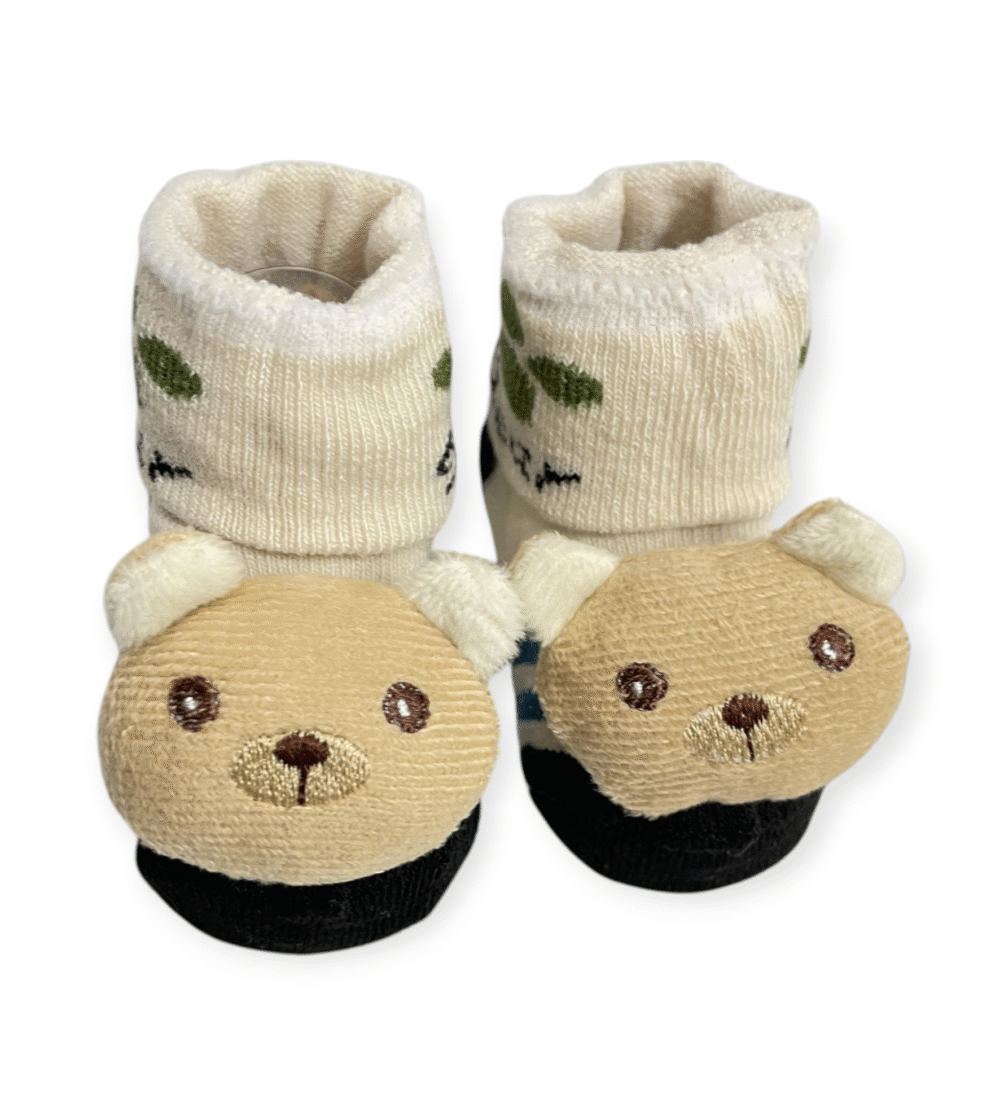 Baby Bear Booties Socks - Skin