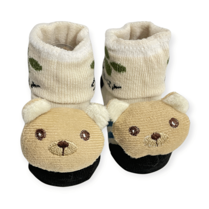 Baby Bear Booties Socks - Skin