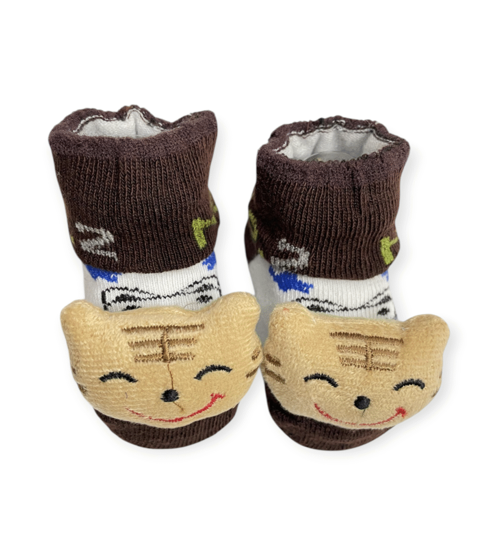 Baby Bear Booties Socks - Skin N Brown